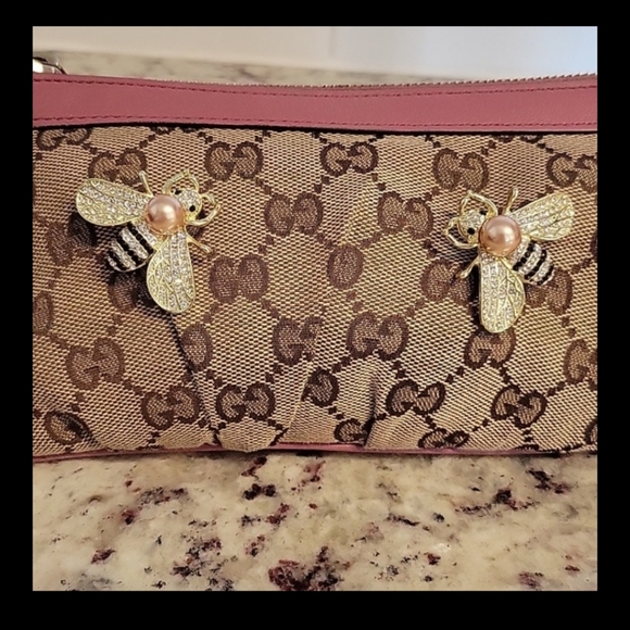 Bee pin bee brooch purse brooch gold pearl brooch pin - Picture 15 of 15